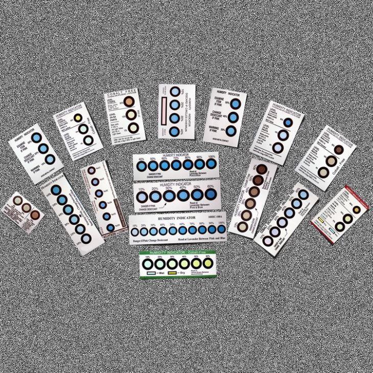 3 Dots (5% -10%- 60%) Humidity Indicator Cards For Widely Using