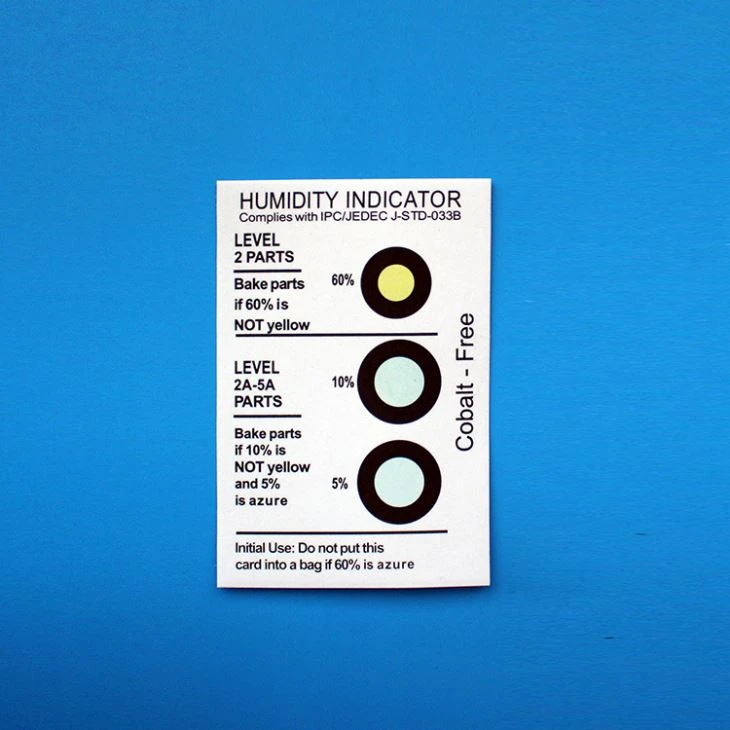 Three Dots Humidity Cards 5% 10% 60% Cobalt Free