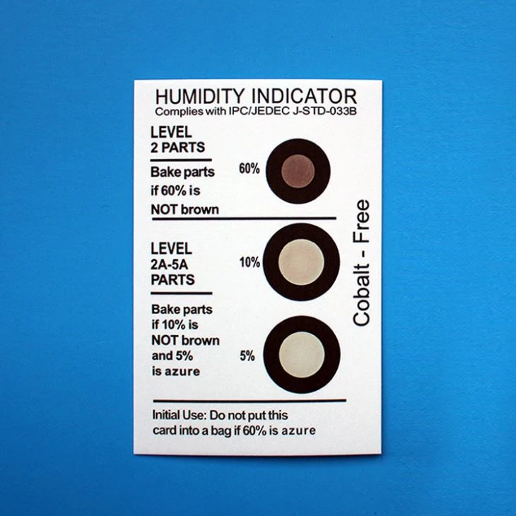 Three Dots Humidity Cards 5% 10% 60% Cobalt Free