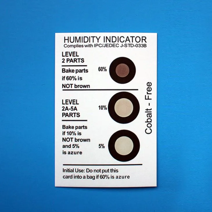 Cobalt Free Humidity Indicator Card