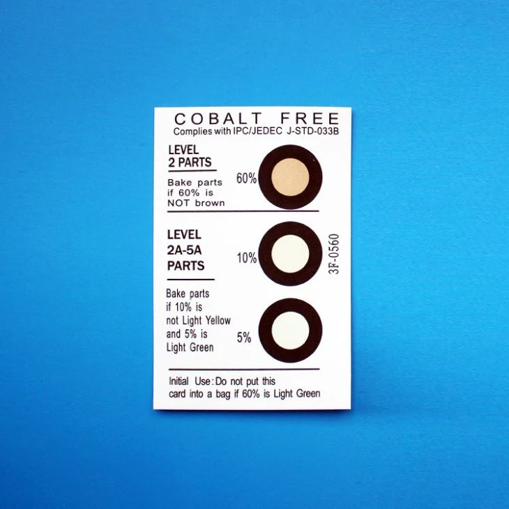 Humidity Indicator Card With Level 5-10-60